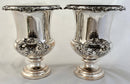Georgian, George IV, Pair of Old Sheffield Plate Armorial Wine Coolers. Blagden, Hodgson & Co, Sheffield circa 1820.