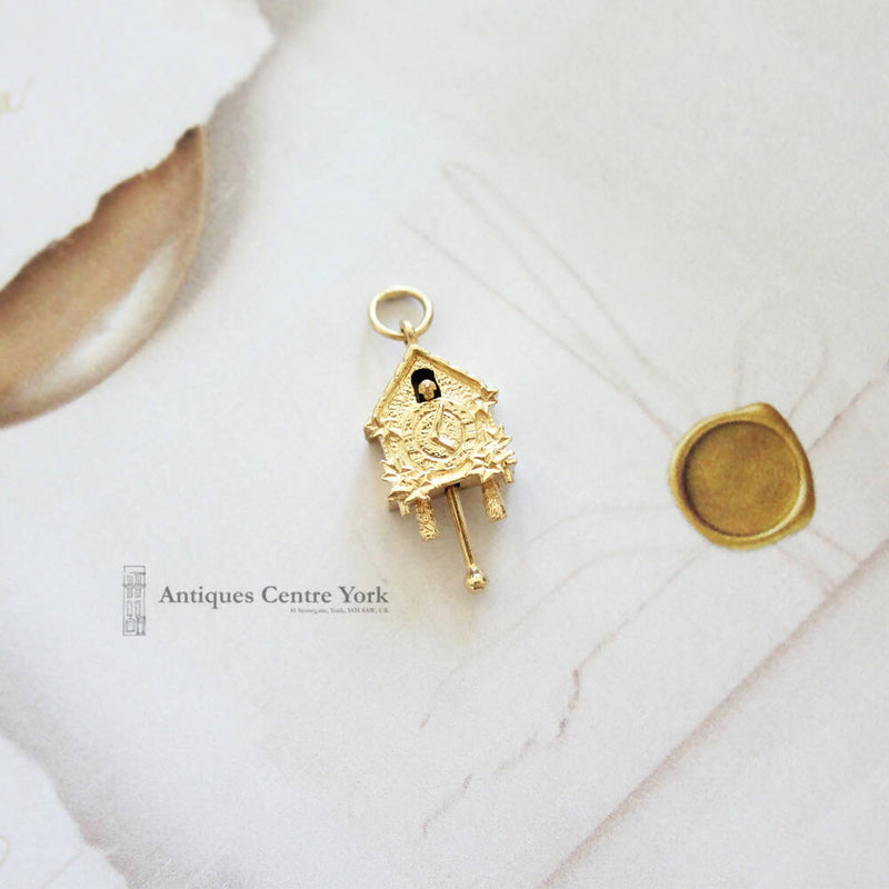 1990's 9ct Moving Cuckoo Clock Charm