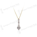 Edwardian 18ct Gold & Platinum Diamond & Pearl Pendant