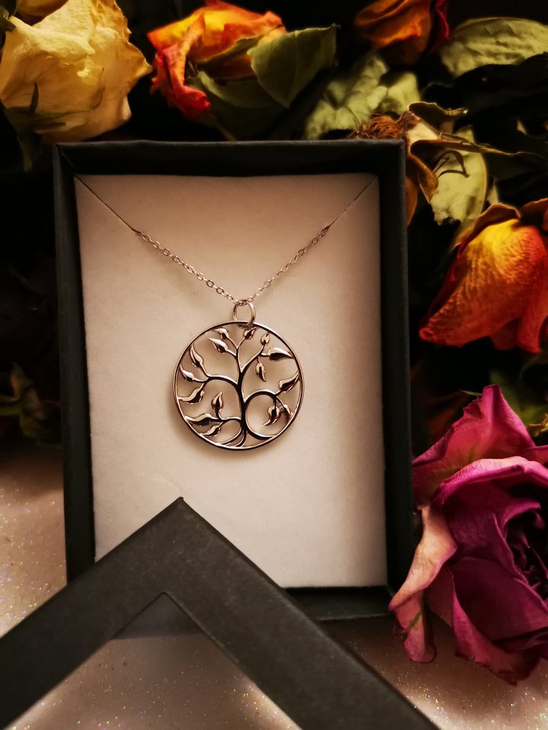 New 925 Sterling Silver Tree of Life Pendant Necklace