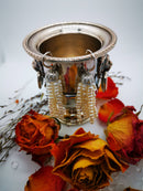 New Silver Freshwater Pearl Filigree Tassel Long Chandelier Statement Earrings