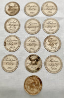 Early 19th Century Duke of Wellington Victories Box Medal with Paper Disc Inserts.