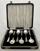 Elizabeth II Six Silver Coffee Spoons. Birmingham 1972 Angora Silver Plate Co. Ltd. 2.1 troy ounces.