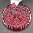 New Lalique: 2023 Red crystal “Plumes” Christmas ornament
