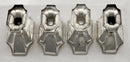 Georgian, George III, Set of Four Octagonal Crested Pedestal Silver Salts. London 1792 Michael Plummer. 11 troy ounces.