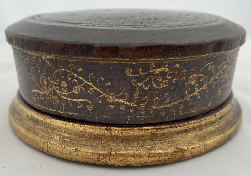 19th Century Gilt Wood Table Snuff Box.