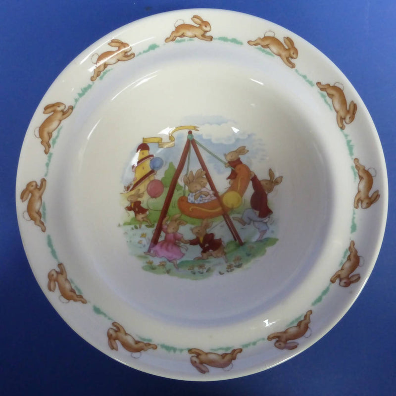 Royal Doulton Bunnykins Rimmed Fruit Dish Swinging Boats