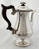 Late Georgian Sheffield plated pedestal coffee pot with foliate decoration. Circa 1825.