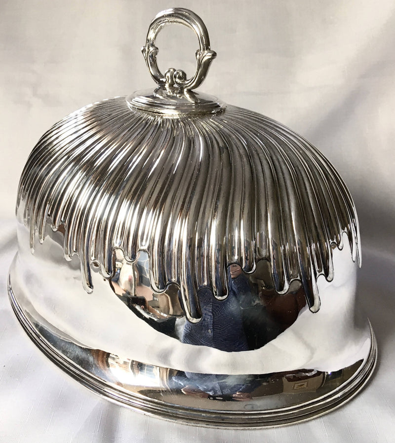 Mid Victorian silver plated meat dome. Boardman & Glossop, Sheffield, circa 1861 - 1877.