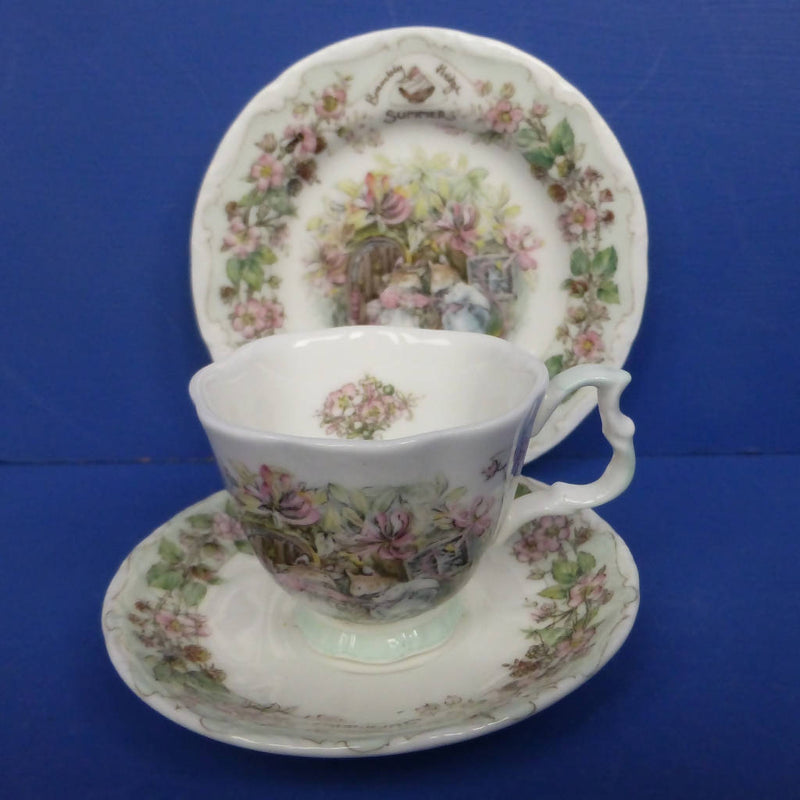 Royal Doulton Brambly Hedge Miniature Trio - Teacup, Saucer and Plate - Summer by Jill Barklem