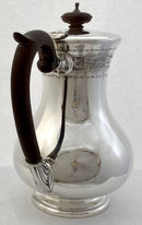 Elizabeth II Silver Hot Water Jug. Sheffield 1952 Walker & Hall. 20.3 troy ounces.