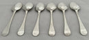 Georgian, George II, Six Hanoverian Pattern Silver Tablespoons. London 1740 Edward Bayley. 13.7 troy ounces.