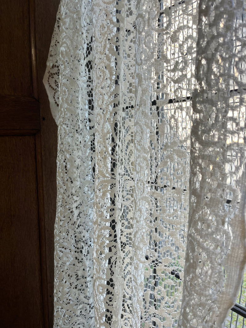 Jane Lace Design 14 Point Lace Sample finished panel Bone colour 106 cm (52”) x 101 cm (40")