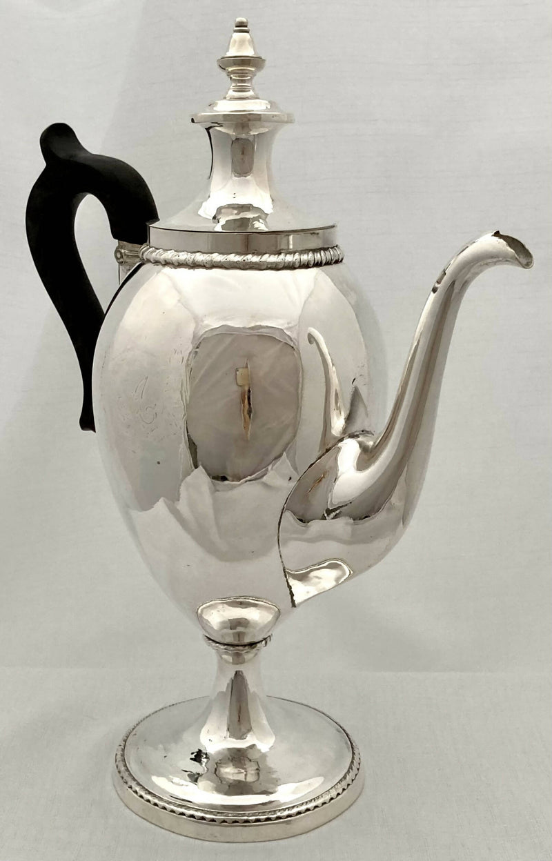 Georgian, George III, Old Sheffield Plate Pedestal Coffee Pot, circa 1800.