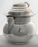 19th Century Silver Plate on Copper Ale Jug with 1770 Halfpenny Coin Inset.