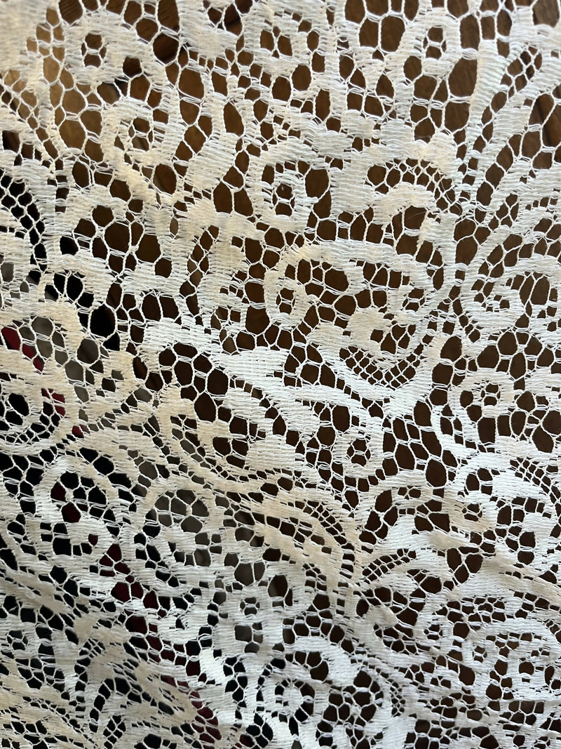 Jane Lace Design 14 Point Lace Sample finished panel Bone colour 106 cm (52”) x 101 cm (40")