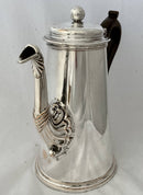 Georgian, George III, Old Sheffield Plate Coffee Pot, circa 1760 - 1780. Crest of Bulkeley.