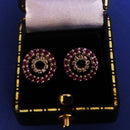 9ct Gold Ruby and Diamond Earrings