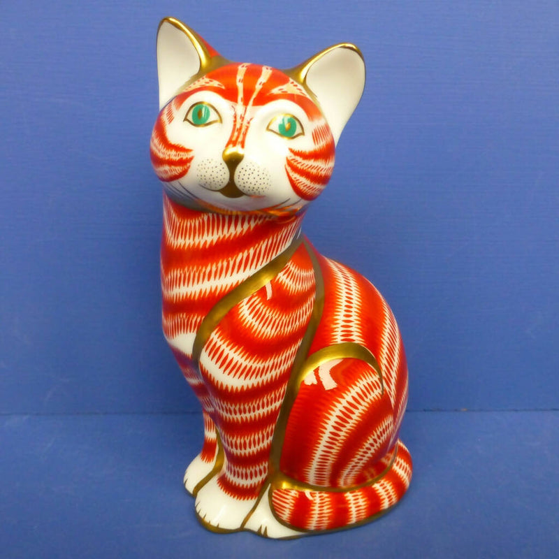 Royal Crown Derby Paperweight Ginger Cat