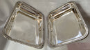 Georgian, George IV, Pair of Old Sheffield Plate Entree Dishes & Covers on Warming Stands. Marital Arms of Dickson & Huntley, circa 1820 - 1830.