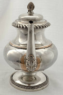 Late Georgian, Sheffield plated, large pedestal teapot. circa 1825.