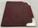 Edwardian Silver Mounted Leather Document Wallet. Birmingham 1901 Charles Penny Brown.