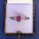 9ct Gold Ruby and Diamond Ring Size L