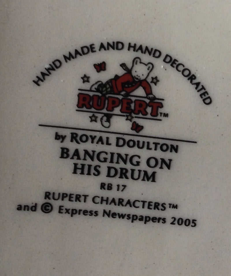 Royal Doulton Rupert The Bear figure Royal Doulton Banging On His Drum