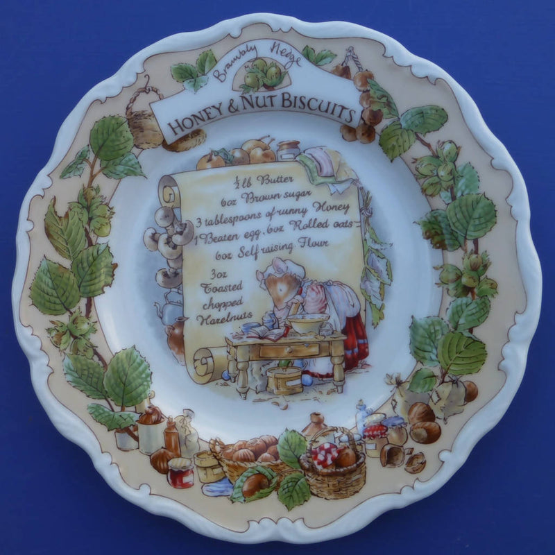 Royal Doulton Brambly Hedge Recipe Plate - Honey and Nut Biscuits