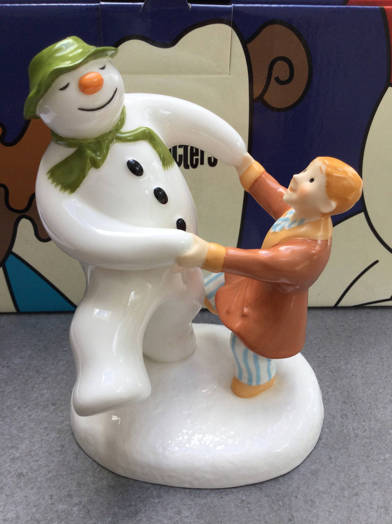 Coalport snowman figure Coalport Dancing at the party figurine