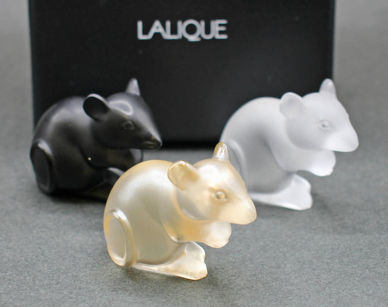 New Lalique: Gold Mouse sculpture