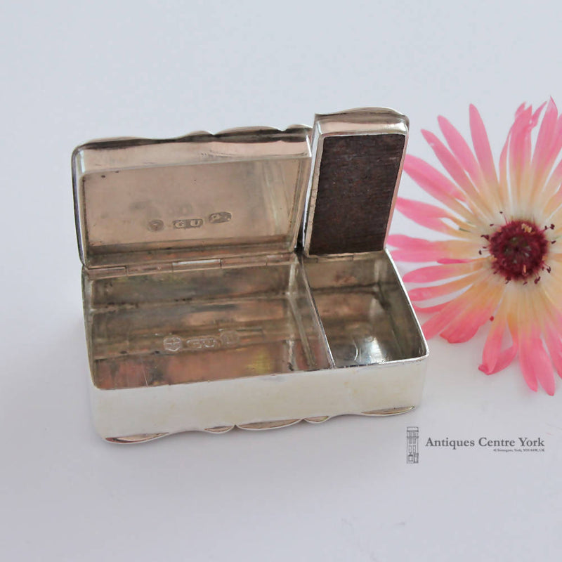 Victorian Silver Snuff & Vesta Box