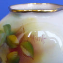 Royal Worcester Roses Vase Signed By Millie Hunt C1938