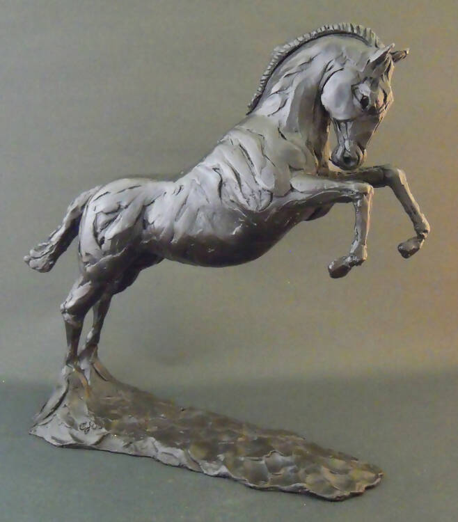 Jumping Horse - sculpture by Edward Waites
