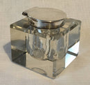 Asprey silver and cut glass cube inkwell. London 1904 Charles Asprey & George Asprey.