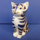 Royal Crown Derby Paperweight Grey Kitten
