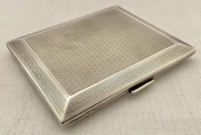 George V, Silver Cigarette Case. Chester 1929 Asprey & Co Ltd. 3.1 troy ounces.