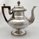 Late Georgian, Sheffield plated, large pedestal teapot. circa 1825.