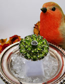 New Peridot and Zircon Ring (Size N) in 925 Sterling Silver