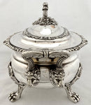 Victorian Silver Plated Lion Mask Soup Tureen, circa 1850.