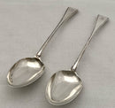 Georgian, George IV, Pair of Silver Basting Spoons. London 1821 Eley & Fearn. 8.8 troy ounces.