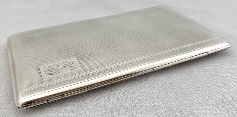 George VI Silver Cigarette Case. Birmingham 1944 Joseph Gloster Ltd. 6.2 troy ounces.