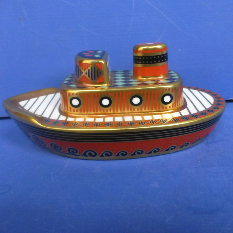 Royal Crown Derby Treasures of Childhood Tug Boat