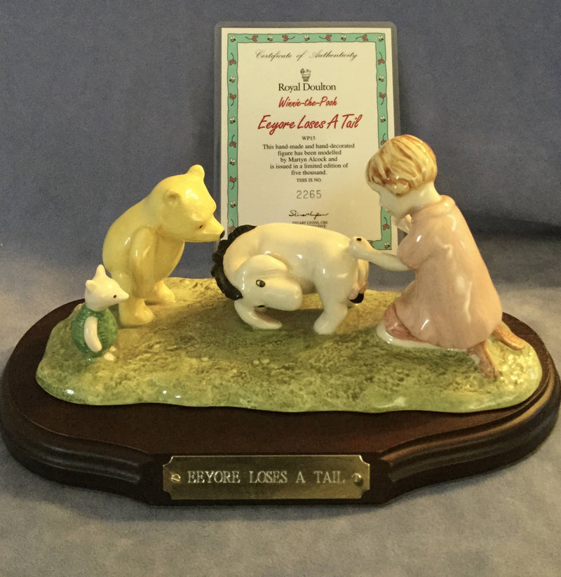Royal Doulton Eeyore Loses A Tail Winnie The Pooh figurine figure WP 15 Limited Edition Boxed Certificate