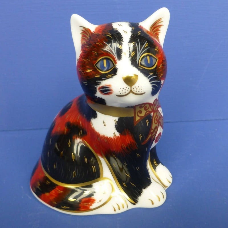 Royal Crown Derby Paperweight - Calico Kitten