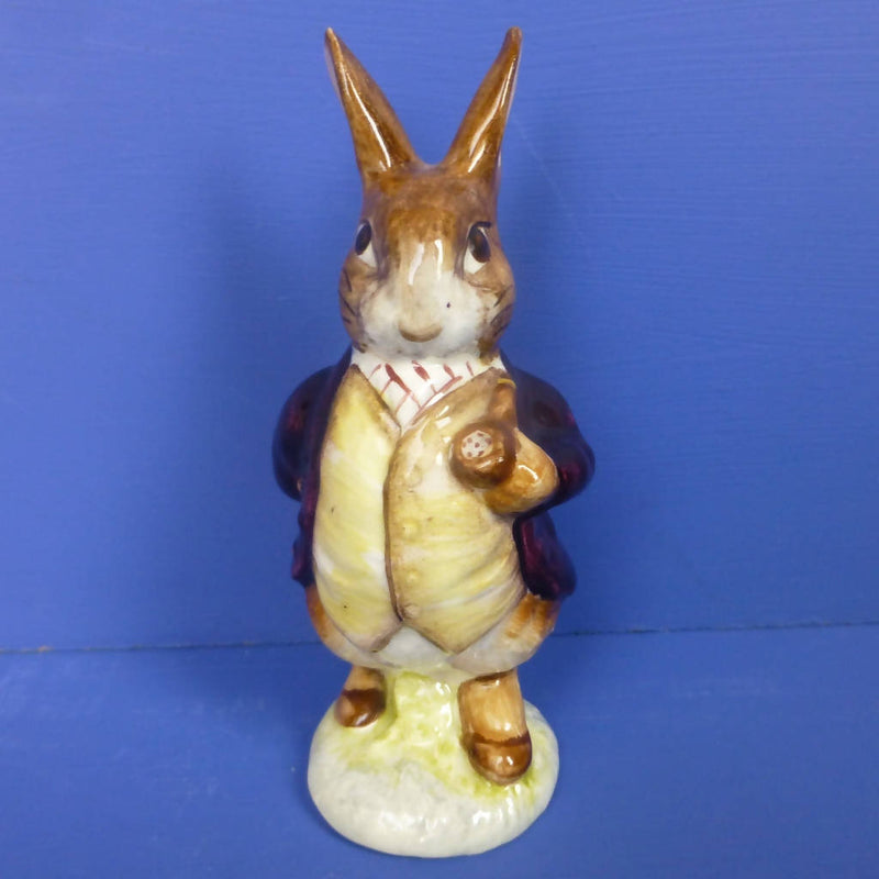 Beswick Beatrix Potter Figurine Mr Benjamin Bunny (First Version, Maroon Jacket, Pipe In) BP3A