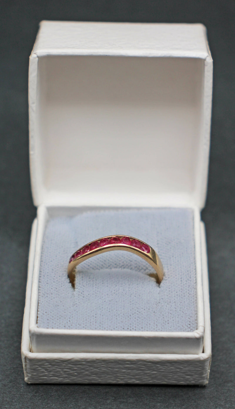 9ct gold ruby “wave” ring