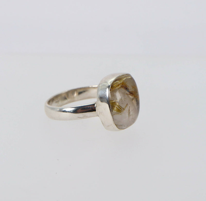 Vintage Silver & Rutilated Quartz Ring