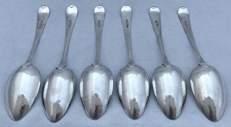 Georgian, George III, Six Scottish Silver Tablespoons. Edinburgh 1797. 13 troy ounces.