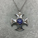1970’s silver and Caithness glass pendant